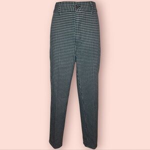Vintage Chic Black and White Checkered Ankle Pants